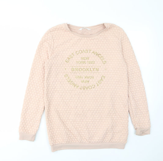 H&M Girls Pink Polyester Pullover Sweatshirt Size 14-15 Years Pullover - East Coast Angels