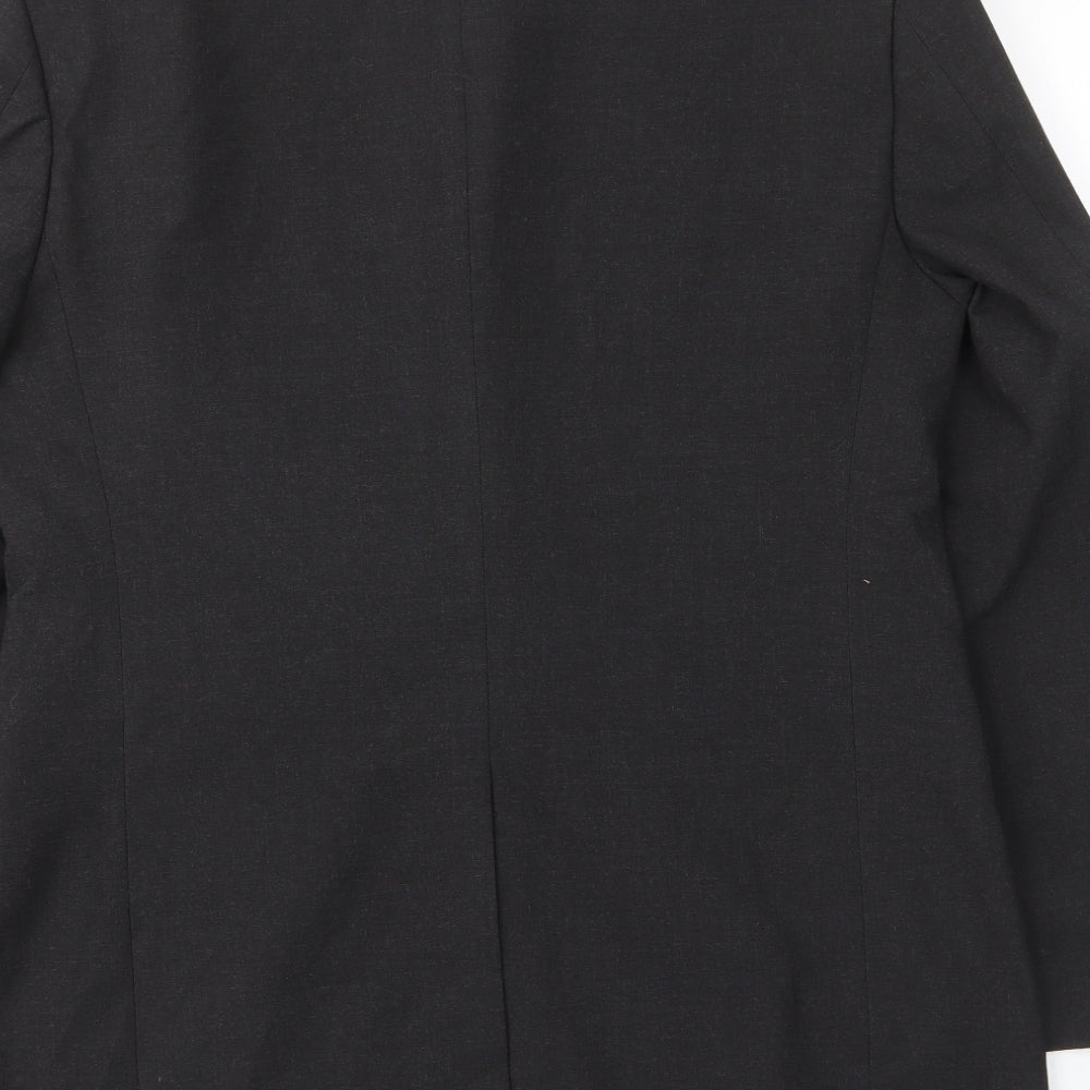 Marks and Spencer Mens Grey Polyester Jacket Suit Jacket Size 40 Regular - Inside pockets, Lined