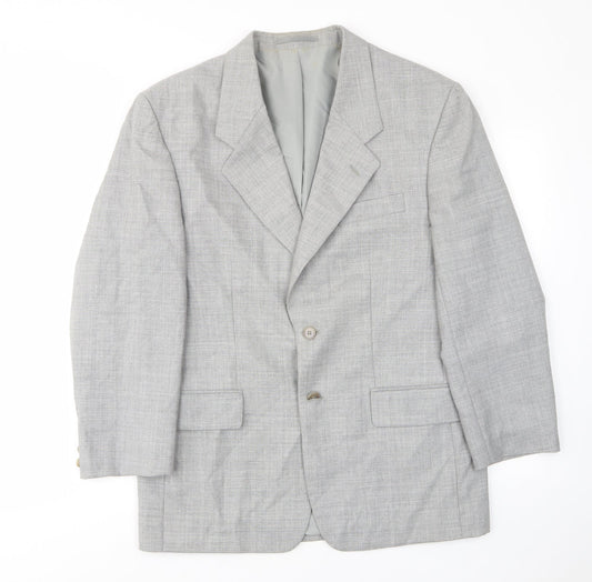 Skopes Mens Grey Polyester Jacket Suit Jacket Size 40 Regular - Inside pockets
