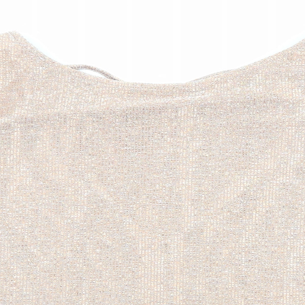 River Island Womens Pink Round Neck Polyester Pullover Jumper Size 10