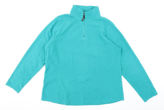 Kirkland Womens Green 100% Polyester Pullover Sweatshirt Size XL Zip - 1/4 Zip