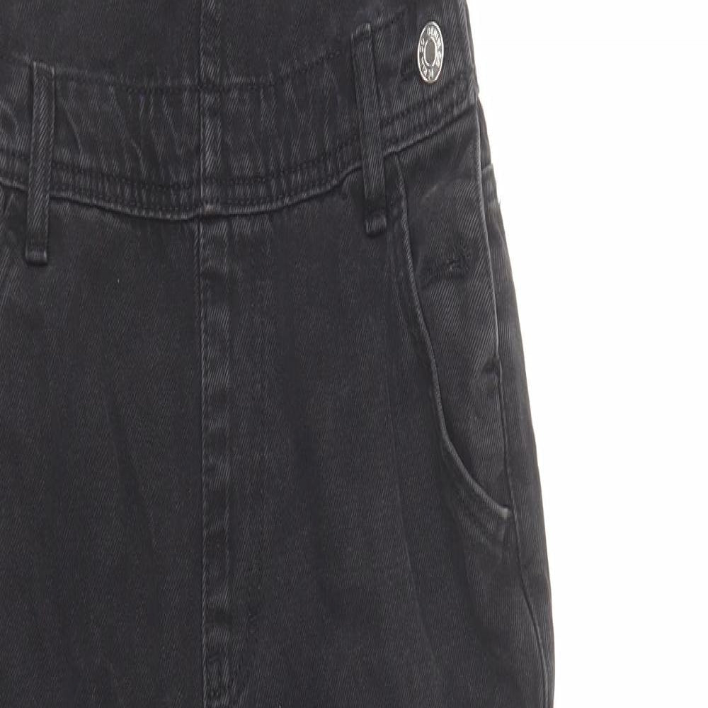 Denim & Co. Womens Black Cotton Straight Jeans Size 4 L28 in Regular Button - Dungarees