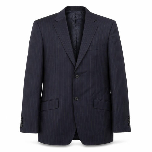 Mens 38 Chest Regular Daniel Hetcher Black Two-Button Suit Jacket