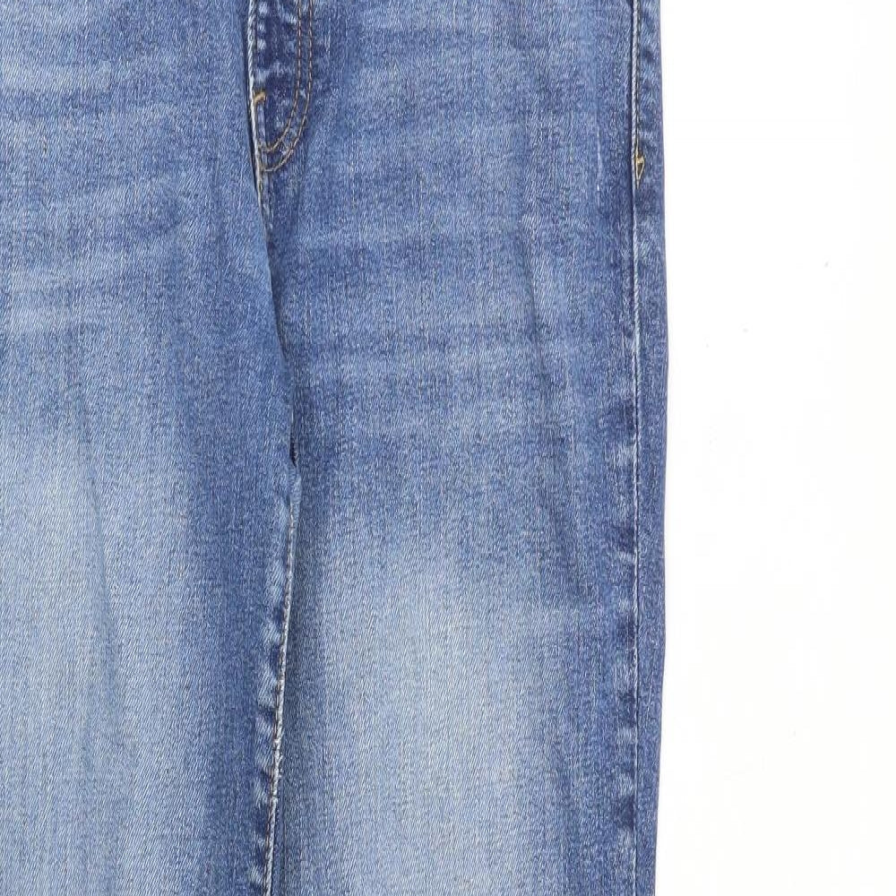 Gap Womens Blue Cotton Straight Jeans Size 29 in L32 in Regular Zip