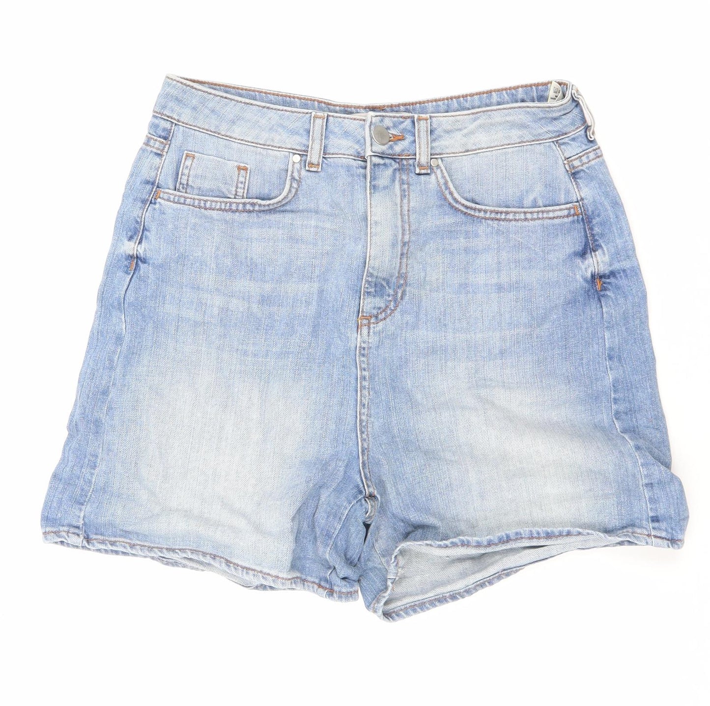 Limited Edition Womens Blue Cotton Basic Shorts Size 10 L4.5 in Regular Zip