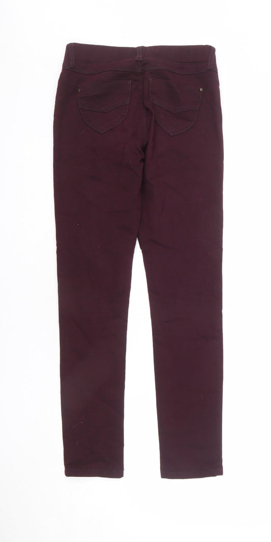 Dorothy Perkins Womens Red Cotton Jegging Jeans Size 8 L27 in Regular