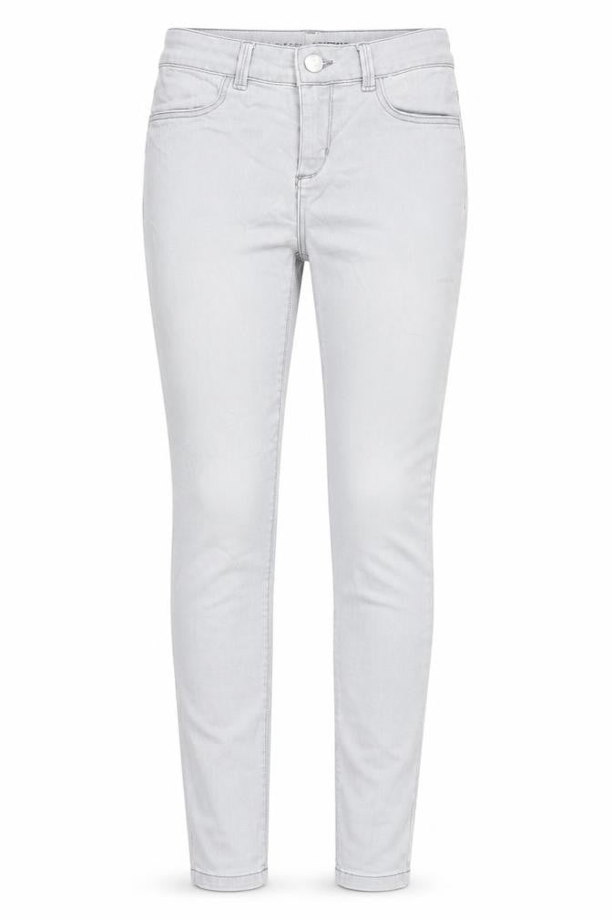 Oasis Womens Grey Cotton Skinny Jeans Size 8 L27 in Regular Zip - Crop