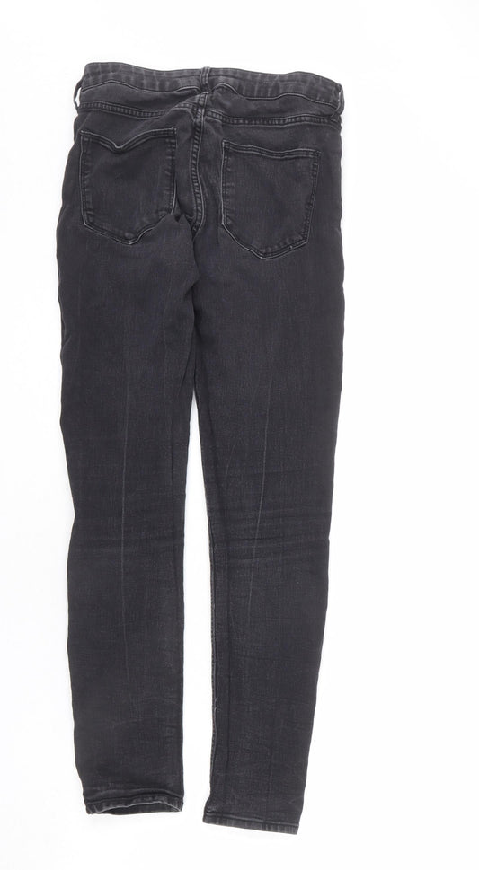 H&M Womens Grey Cotton Skinny Jeans Size 28 in L26 in Regular Zip