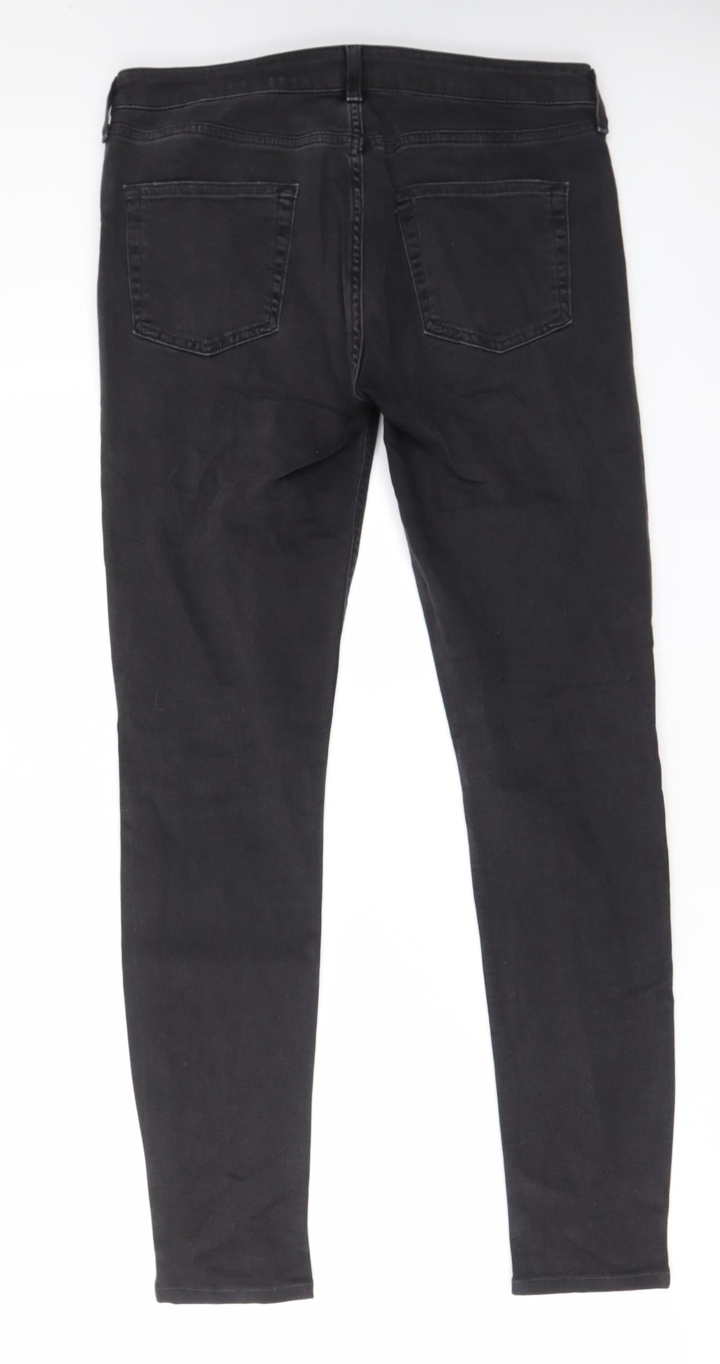 TPMAN Mens Grey Cotton Skinny Jeans Size 32 in L32 in Regular Zip - Pockets, Belt Loops