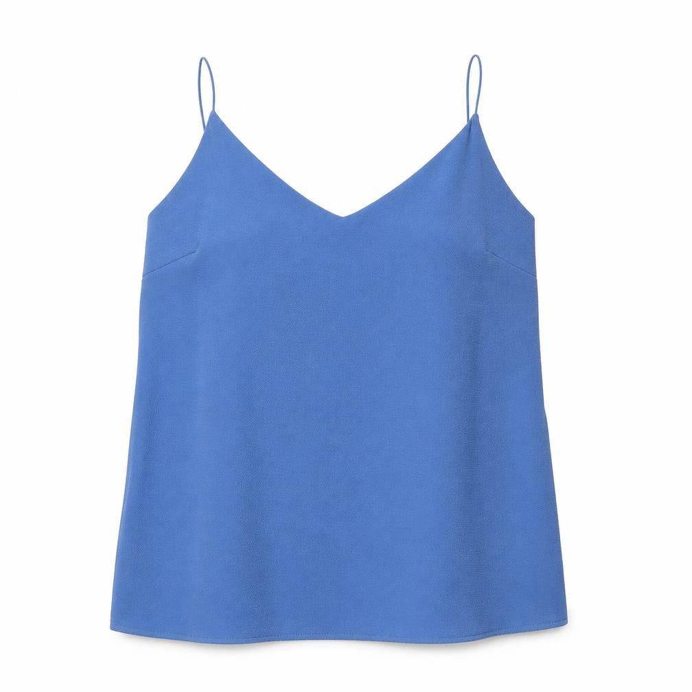 Ambiance Womens Blue Polyester Camisole Tank Size M V-Neck