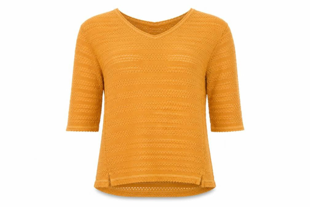 NEXT Womens Orange V-Neck Polyester Pullover Jumper Size 12