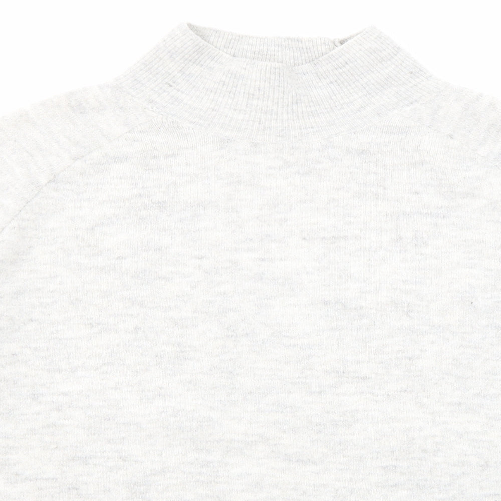 H&M Womens Grey High Neck Acrylic Pullover Jumper Size M