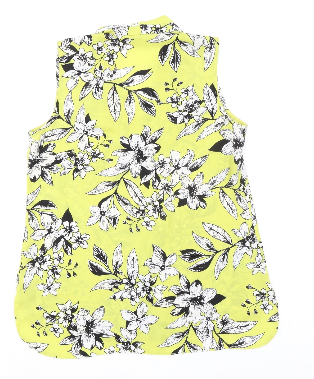 Debenhams Womens Green Floral Polyester Camisole Blouse Size 10 V-Neck - Light Weight