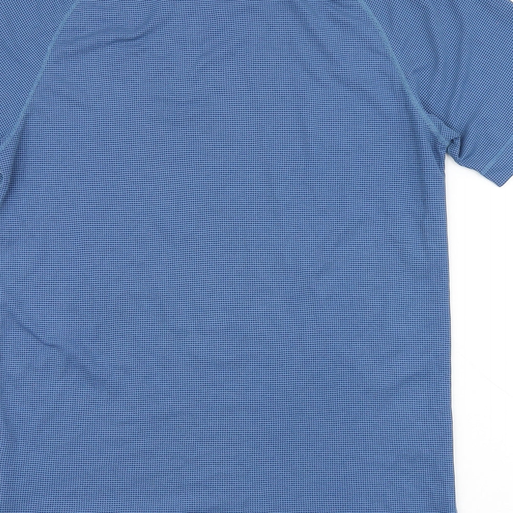 Odlo Womens Blue Polyester Pullover T-Shirt Size L Round Neck Pullover