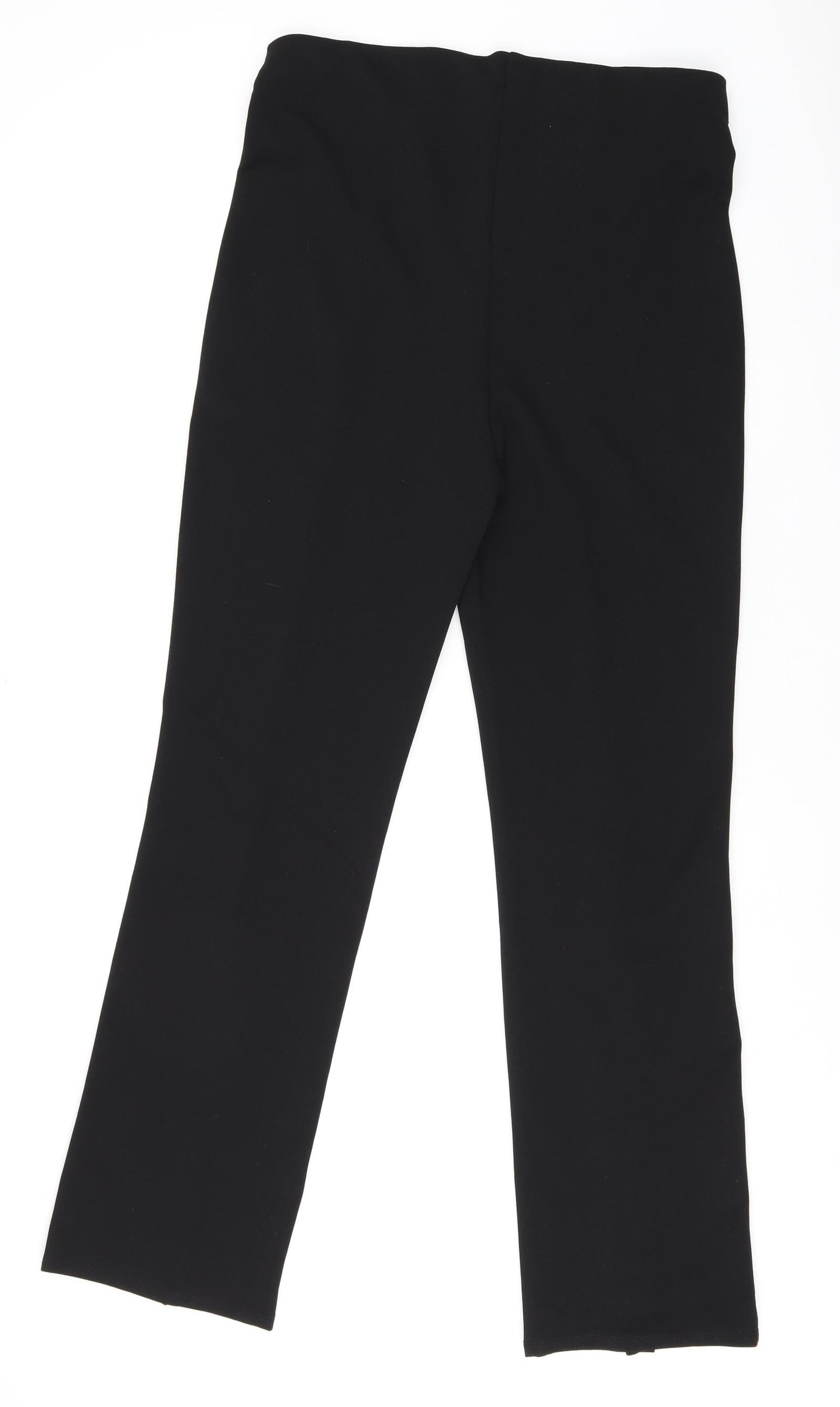 H&M Womens Black Polyester Dress Pants Trousers Size L L29.5 in Regular - Split Flare