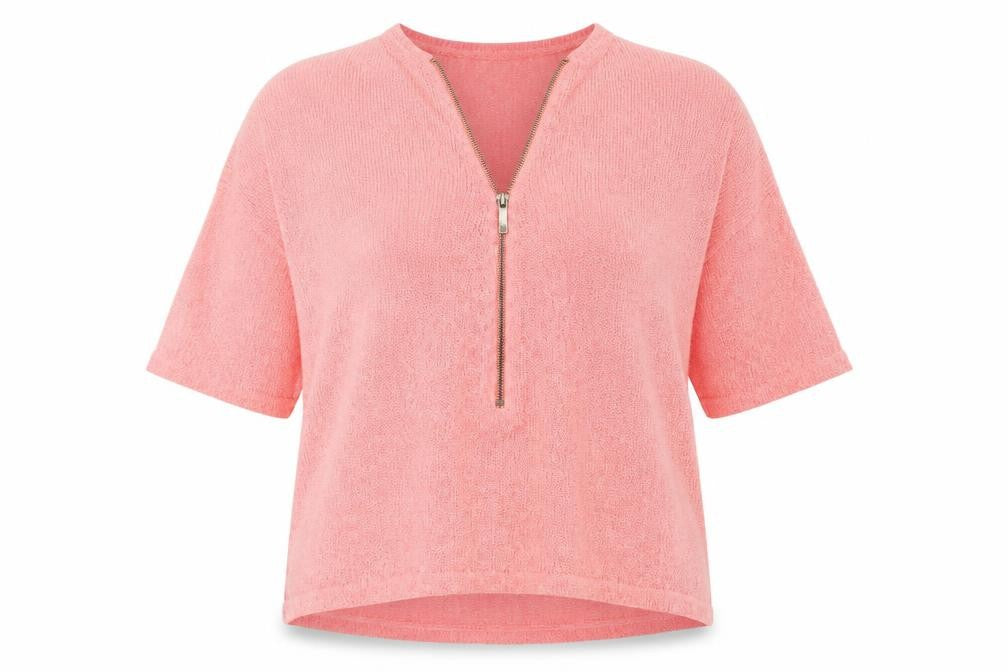 River Island Womens Pink Viscose Basic Blouse Size 12 V-Neck - Oversized
