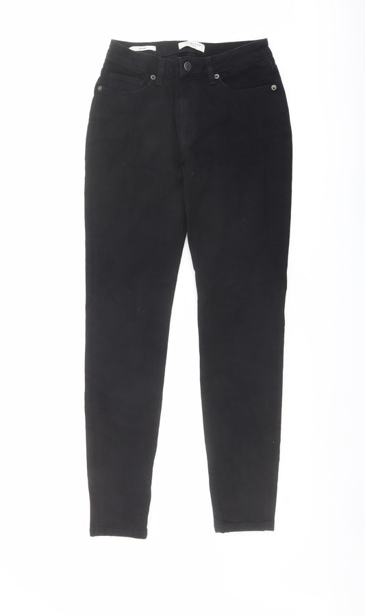 Selected Womens Black Cotton Skinny Jeans Size 28 in L28 in Regular Button