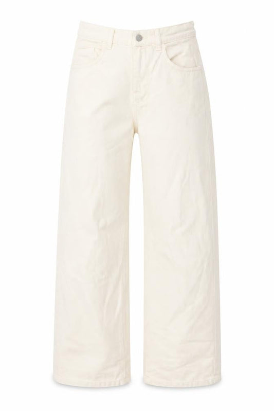 Reclaimed Vintage Womens Ivory Cotton Straight Jeans Size 26 in L30 in Regular Button