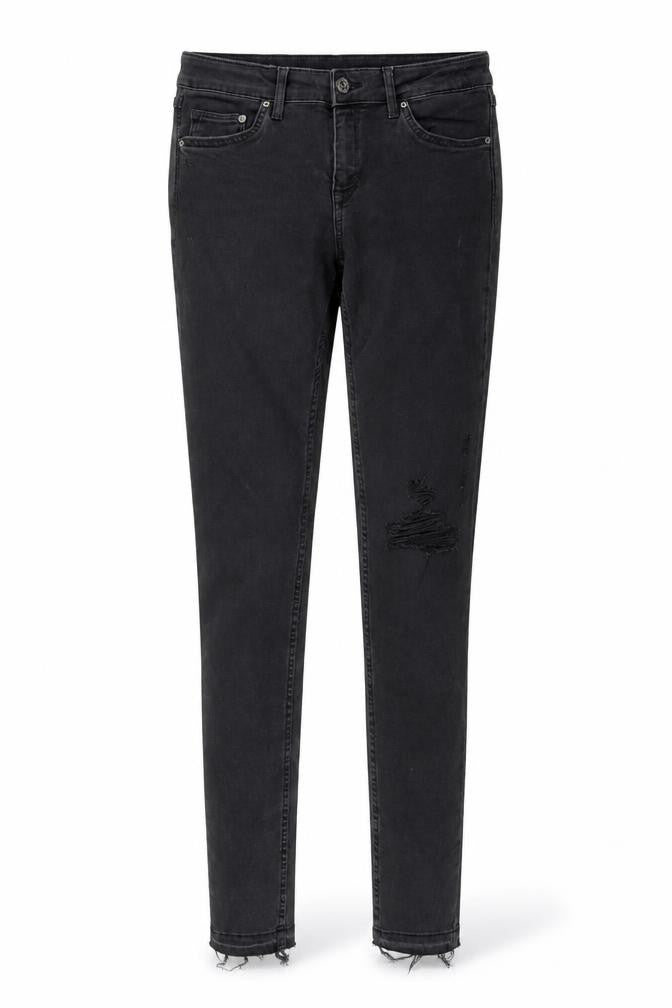 H&M Womens Grey Cotton Skinny Jeans Size 28 in L31 in Regular Button