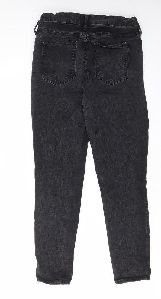 Gap Womens Grey Cotton Skinny Jeans Size 14 L27 in Regular Zip - Pockets, Belt Loops
