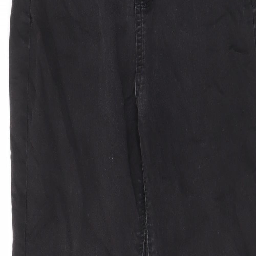 Peacocks Womens Black Cotton Skinny Jeans Size 10 L26 in Regular Zip - Pockets, Belt Loops