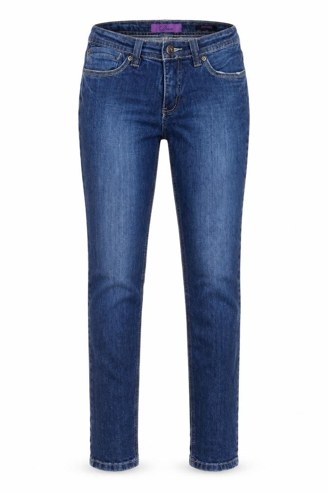 House of denim Womens Blue Cotton Skinny Jeans Size 10 L28 in Regular Zip - Pockets, Belt Loops