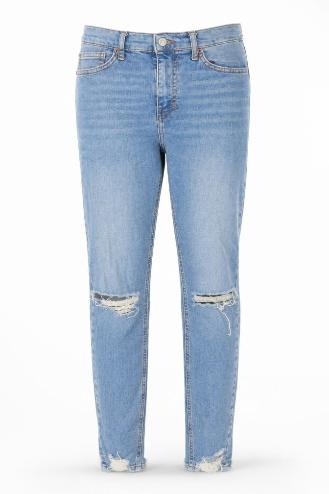Topshop Womens Blue Cotton Skinny Jeans Size 26 in L32 in Regular Zip - Pockets, Belt Loops