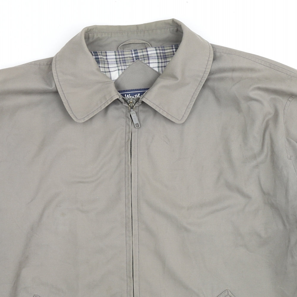 Outdoor Clothing Mens Grey Bomber Jacket Coat Size M Zip