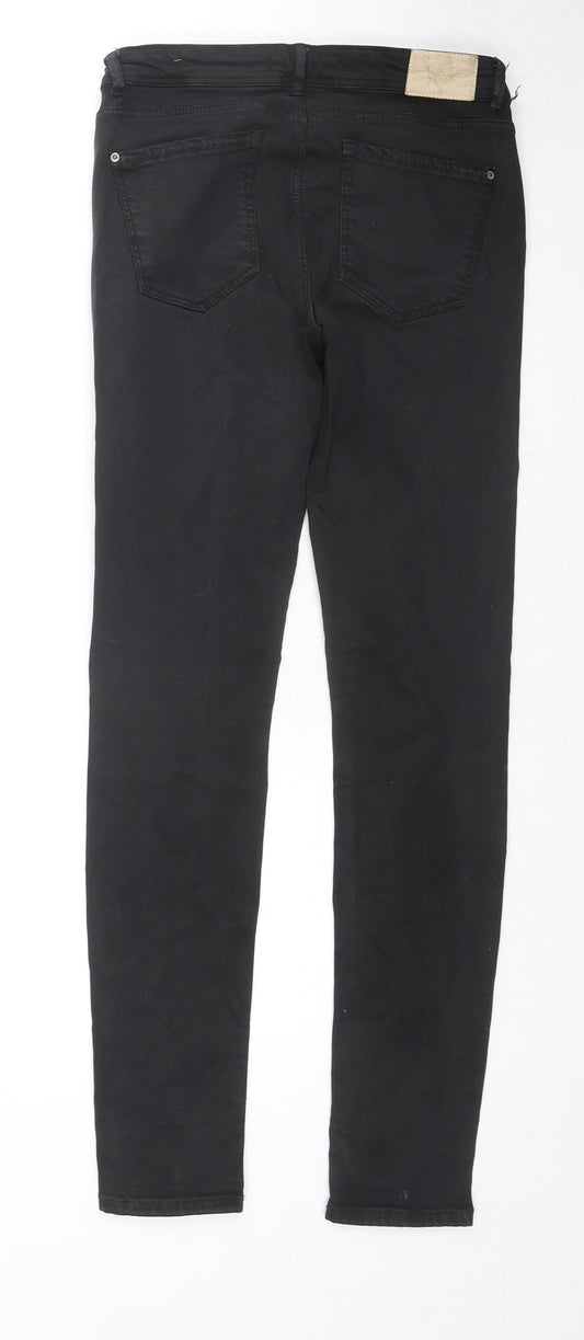 Zara Womens Black Cotton Skinny Jeans Size 28 in L30 in Regular Zip
