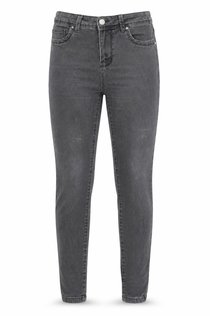 Denim & Co. Womens Grey Cotton Skinny Jeans Size 12 L27 in Regular Zip - Pockets
