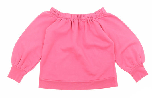 Very Womens Pink Cotton Pullover Sweatshirt Size 12 Pullover