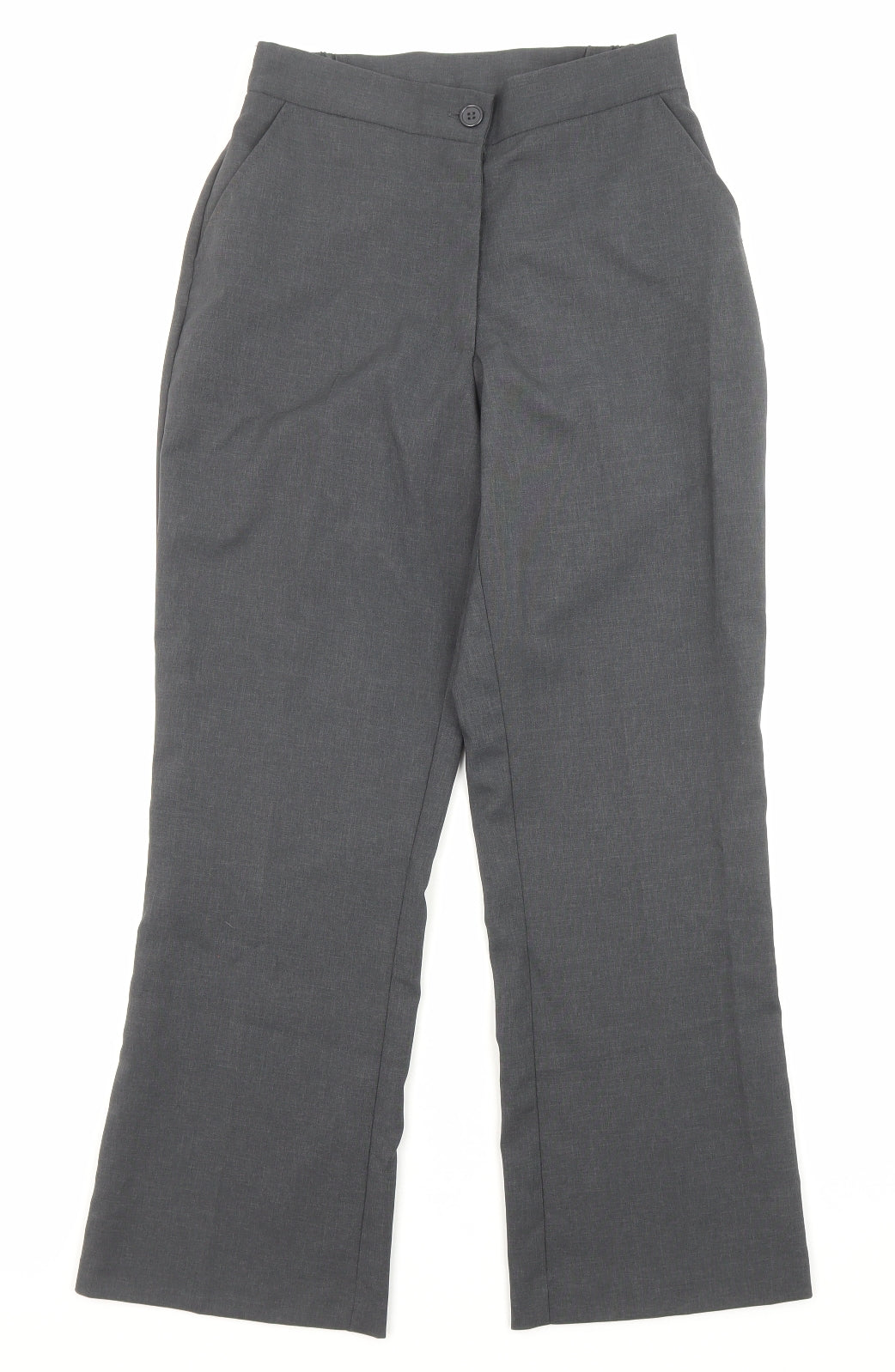 Damart Womens Grey Polyester Trousers Size 8 L26 in Regular Zip - Pockets
