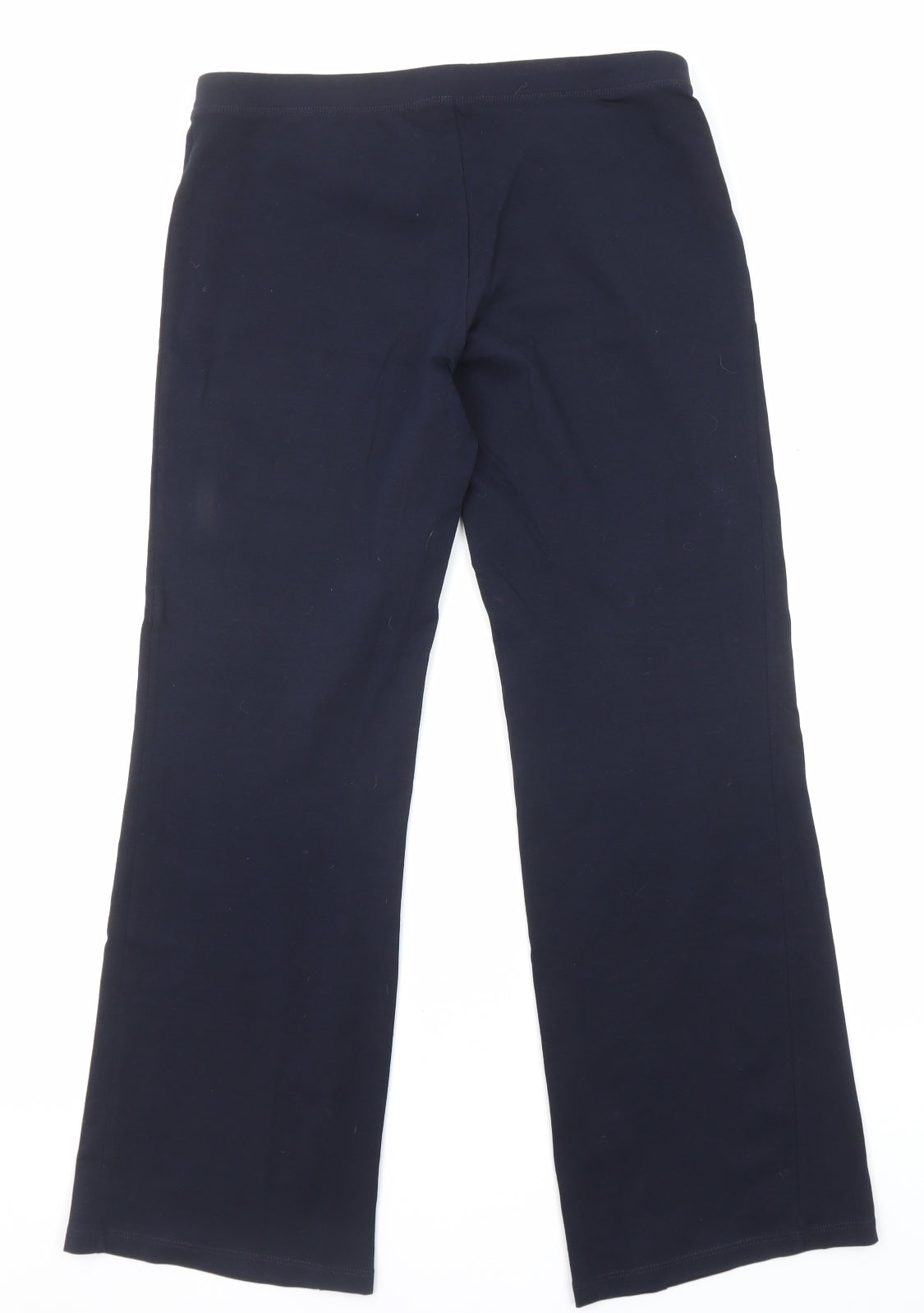 Marks and Spencer Womens Blue Cotton Trousers Size 10 L27 in Regular