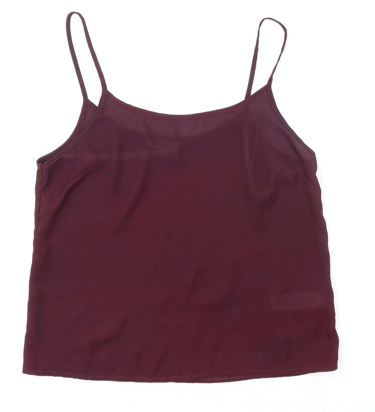 New Look Womens Purple Polyester Camisole Blouse Size 10 Scoop Neck