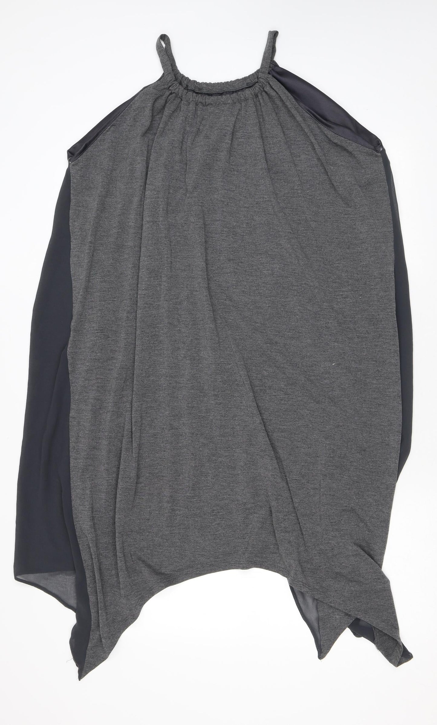 Label Lab Womens Grey Polyester Kaftan Size 14 Round Neck Pullover