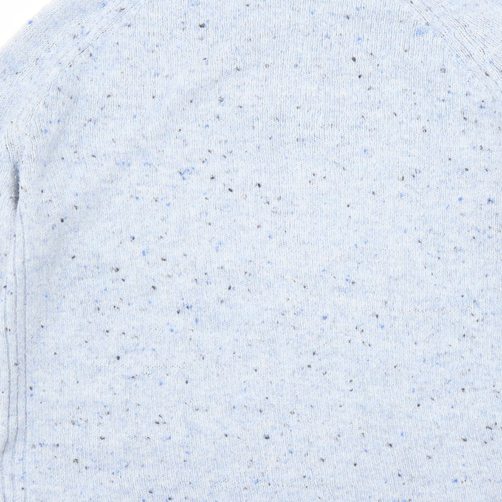 Marks and Spencer Womens Blue Round Neck Acrylic Pullover Jumper Size S