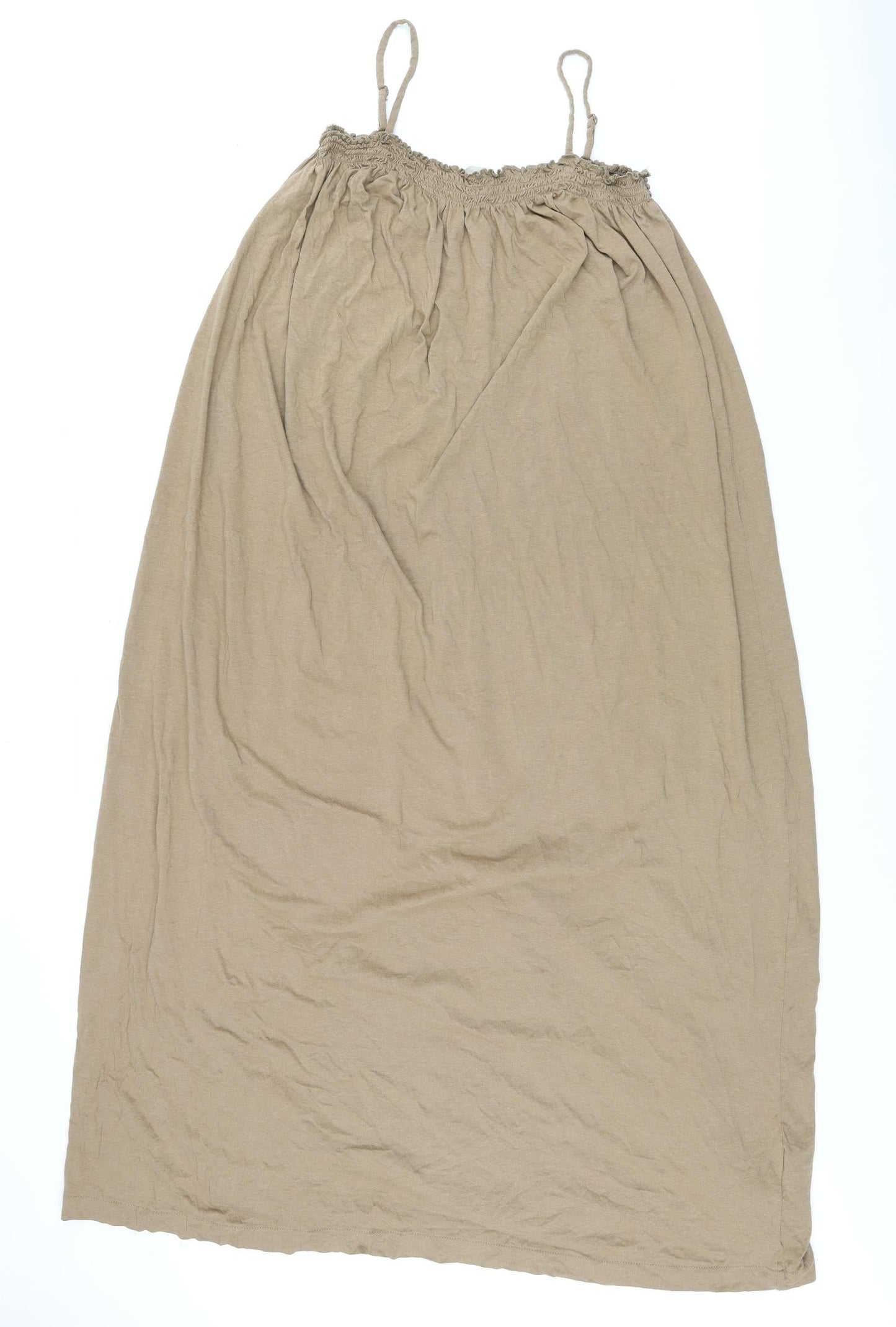 H&M Womens Brown Modal Maxi Size 10 Scoop Neck Pullover