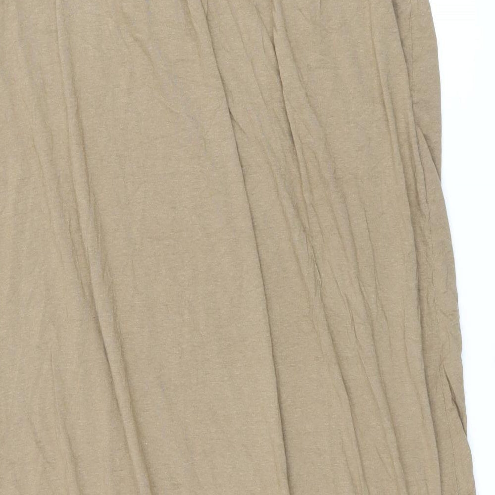 H&M Womens Brown Modal Maxi Size 10 Scoop Neck Pullover