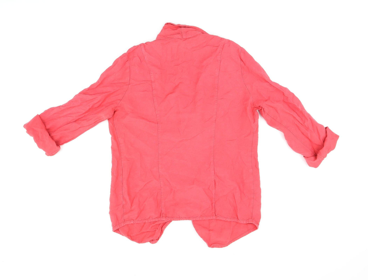 Monsoon Womens Pink Viscose Wrap Blouse Size 10 V-Neck