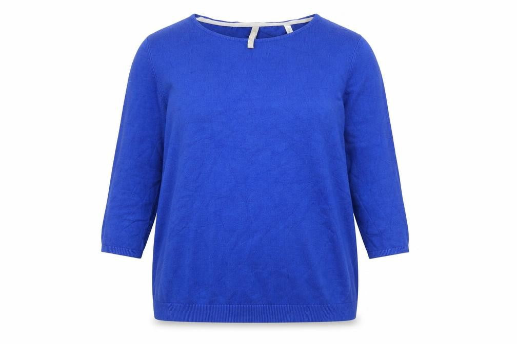 Womens UK 16 Regular Anthology Blue Pullover Tight-Knit