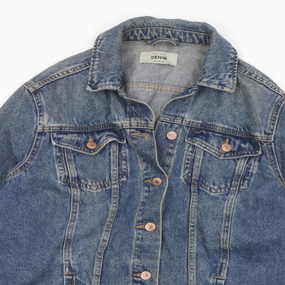 New Look Womens Blue Jacket Size 8 Button
