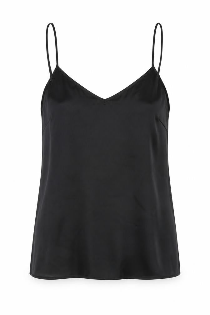 Marks and Spencer Womens Black Polyester Camisole Blouse Size 6 V-Neck