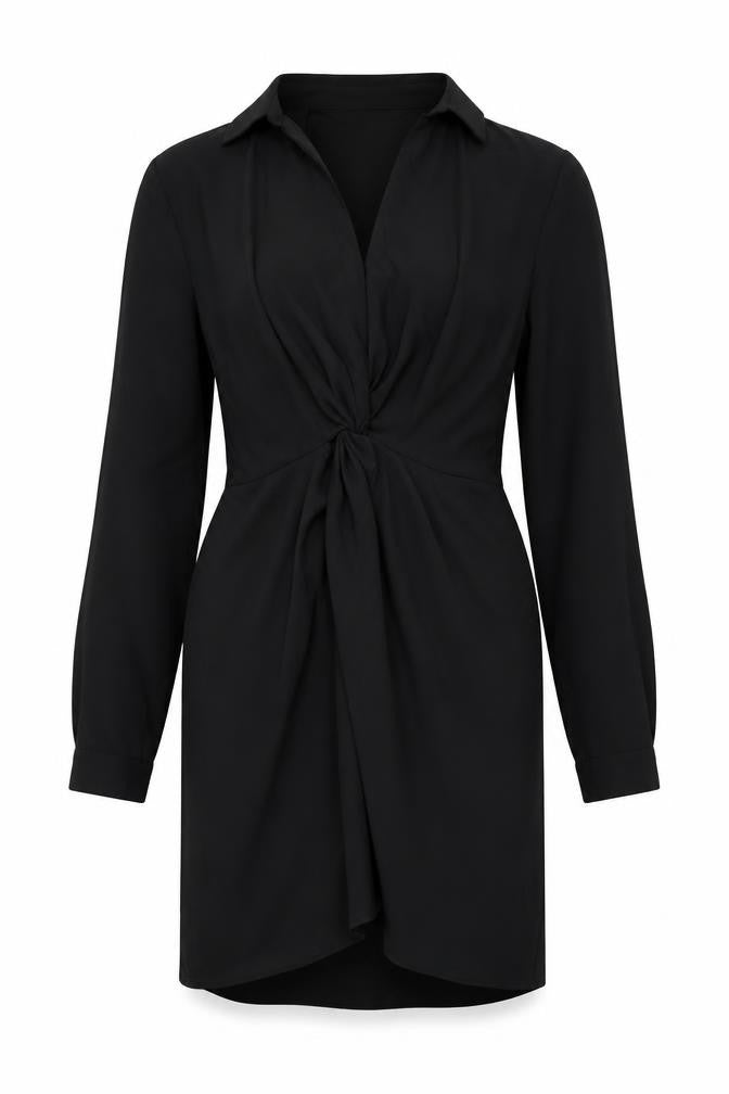 Very Womens Black Polyester Mini Size 12 Collared Zip