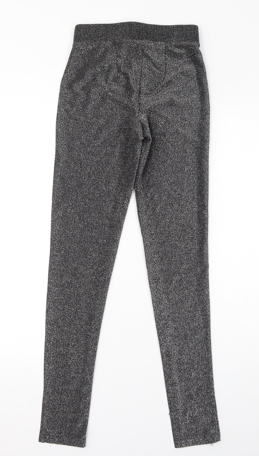 Body Flirt Womens Silver Polyester Capri Leggings Size XS L29 in - Glitter Elastic Waist