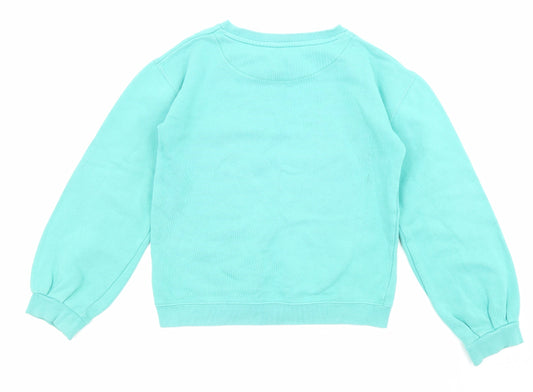 John Lewis Girls Green Cotton Pullover Sweatshirt Size 11 Years Pullover - Girls support girls
