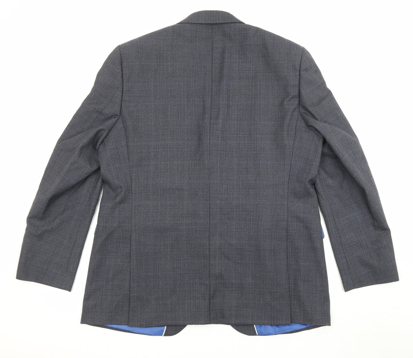 Chester Mens Blue Wool Jacket Suit Jacket Size 46 Regular