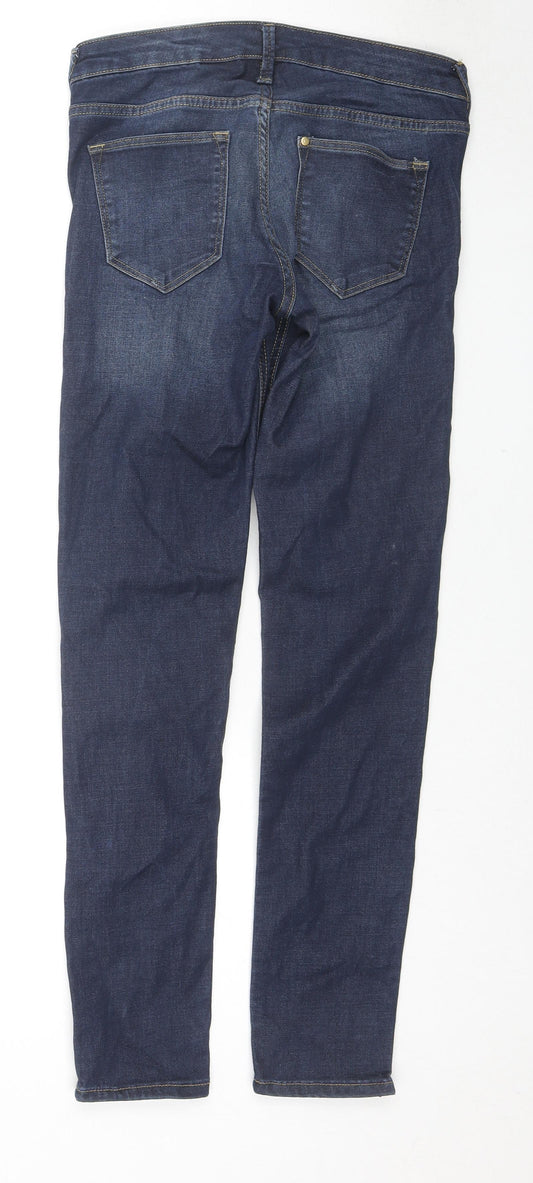 H&M Womens Blue Cotton Skinny Jeans Size 29 in L29 in Regular Zip
