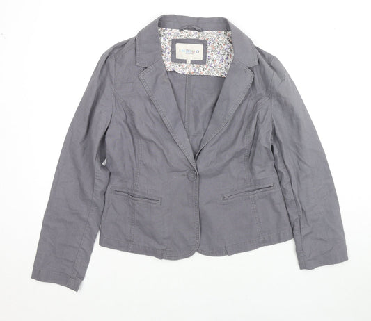 Marks and Spencer Womens Grey Jacket Blazer Size 10 Button