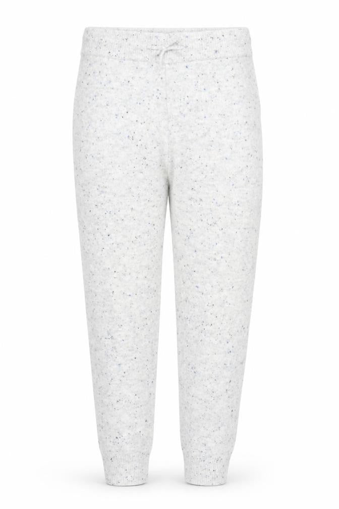 Marks and Spencer Womens Grey Acrylic Trousers Size S L27 in Regular - Elastic Waist