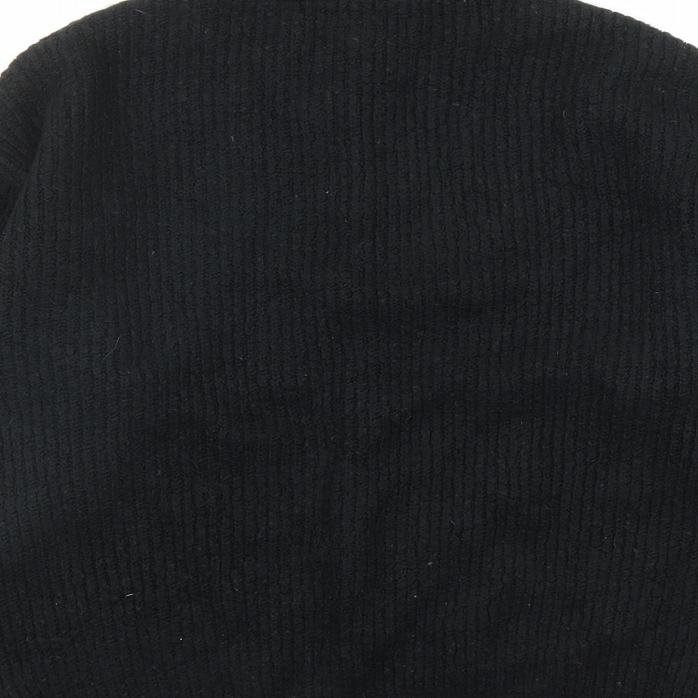 Jack Wills Womens Black V-Neck Acrylic Pullover Jumper Size 10